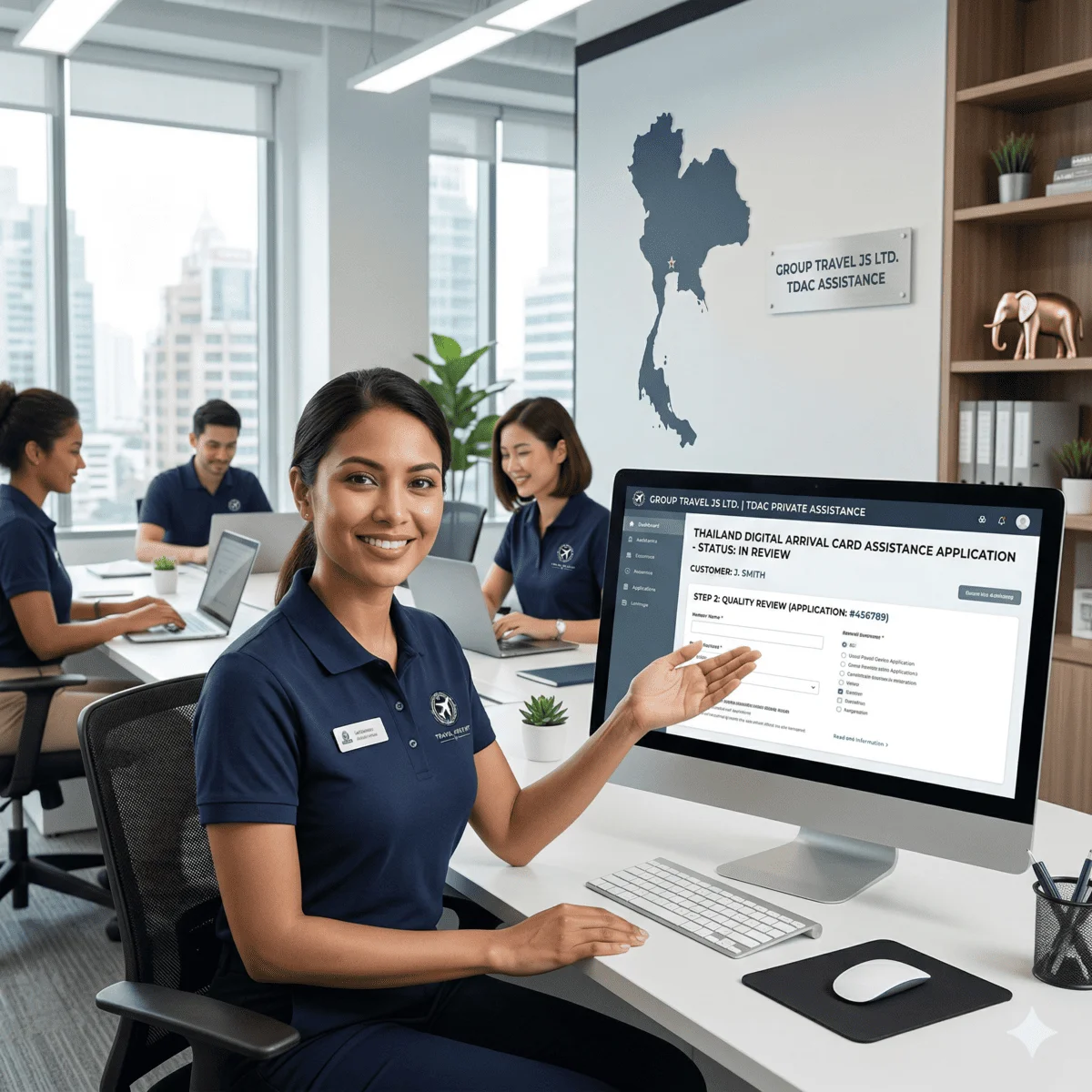 Modern professional travel office